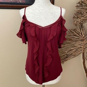 COPY - WHBM ruffle blouse